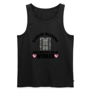 Aufzugsmechanikerin Design Für Einen - Men's Premium Organic Tank Top - black - Front - Michal (187cm)