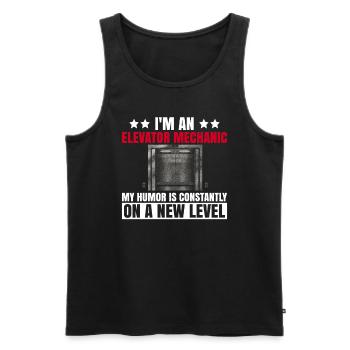 Aufzugsmechaniker-design Für Einen - Men's Premium Organic Tank Top - black - Front - Michal (187cm)