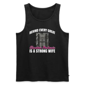 Aufzugsmechaniker-design Für Eine - Men's Premium Organic Tank Top - black - Front - AI Model Male 178 light (178cm)