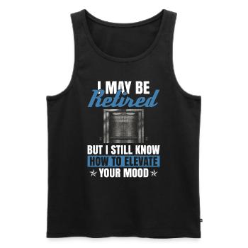 Pensioniertes Aufzugstechniker-design Für Einen - Männer Premium Bio Tank Top - Schwarz - Vorne - Michal (187cm)