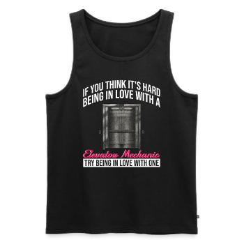 Aufzugsmechaniker-design Für Eine - Men's Premium Organic Tank Top - black - Front - Michal (187cm)