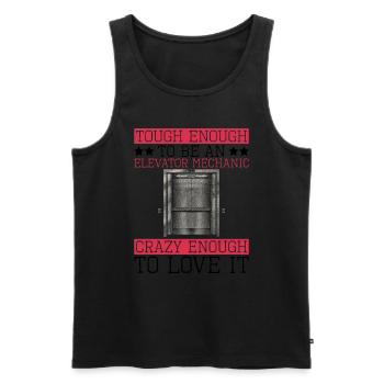 Aufzugstechniker-design Für Eine - Men's Premium Organic Tank Top - black - Front - AI Model Male 178 light (178cm)