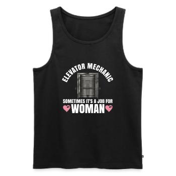 Aufzugsmechaniker-design Für Eine - Men's Premium Organic Tank Top - black - Front - AI Model Male 178 light (178cm)