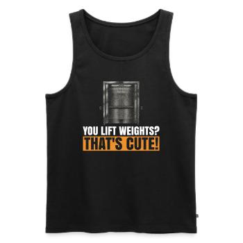 Aufzug Istaller Design Für Elvator Mechaniker - Men's Premium Organic Tank Top - black - Front - AI Model Male 178 light (178cm)
