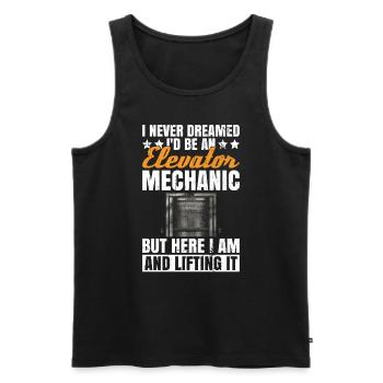 Aufzugstechniker-design Für Eine - Men's Premium Organic Tank Top - black - Front - AI Model Male 178 light (178cm)