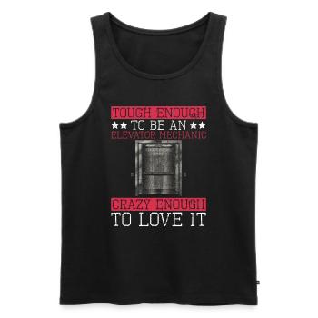 Aufzugsmechaniker-design Für Einen - Men's Premium Organic Tank Top - black - Front - Michal (187cm)