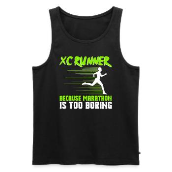 Xc-laufdesign Für Einen Xc-läufer Und Cc-läufer - Männer Premium Bio Tank Top - Schwarz - Vorne - Michal (187cm)