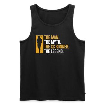 Xc-laufdesign Für Einen Xc-läufer Und Cc-läufer - Men's Premium Organic Tank Top - black - Front - AI Model Male 178 light (178cm)