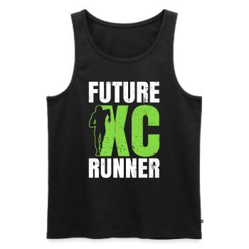 Xc-laufdesign Für Einen Zukünftigen Xc-läufer - Männer Premium Bio Tank Top - Schwarz - Vorne - Michal (187cm)