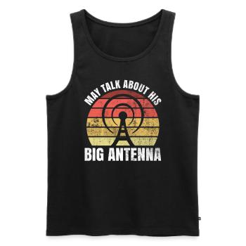 Amateurfunk-amateur-design Für Amateurfunker - Männer Premium Bio Tank Top - Schwarz - Vorne - Michal (187cm)