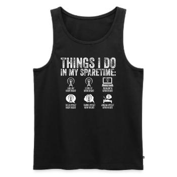 Amateurfunk-design Für Lizenzierte - Men's Premium Organic Tank Top - black - Front - AI Model Male 178 light (178cm)