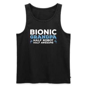 Bionisches Hüft-opa-design Für Einen Überlebenden - Débardeur bio Premium Homme - noir - Devant - Michal (187cm)