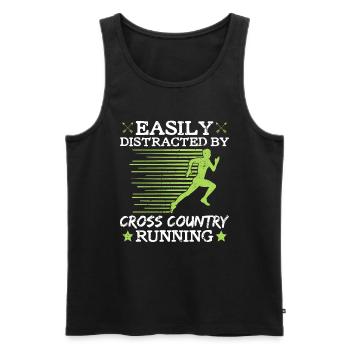 Cross Country Running Design Für Einen Xc-läufer - Débardeur bio Premium Homme - noir - Devant - Michal (187cm)