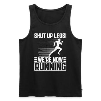 Xc-laufdesign Für Einen Xc-läufer - Männer Premium Bio Tank Top - Schwarz - Vorne - Michal (187cm)