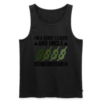 Cub Scout Onkel Design Für Einen Pfadfinderführer - Men's Premium Organic Tank Top - black - Front - AI Model Male 178 light (178cm)