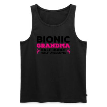 Bionisches Hüft-oma-design Für Einen Überlebenden - Débardeur bio Premium Homme - noir - Devant - Michal (187cm)