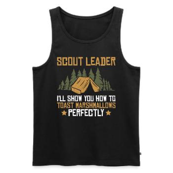 Scout Leader Design Für Einen Scoutmaster Oder - Men's Premium Organic Tank Top - black - Front - Michal (187cm)