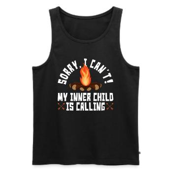 Pfadfinderleiter-design Für Einen - Men's Premium Organic Tank Top - black - Front - Michal (187cm)