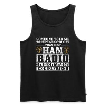 Amateurfunk-design Für Lizenzierte - Débardeur bio Premium Homme - noir - Devant - Michal (187cm)