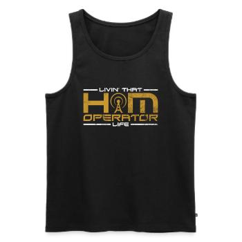 Amateurfunk-design Für Amateurfunkamateure - Men's Premium Organic Tank Top - black - Front - Michal (187cm)