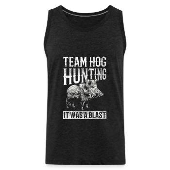 Schweinejagd-design Für Die Wildschweinjagd - Men's Premium Organic Tank Top - charcoal grey - Front - Alexander (188cm)