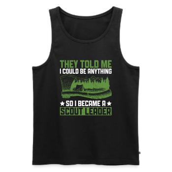 Cub Scout Design Für Einen Pfadfinderführer - Men's Premium Organic Tank Top - black - Front - AI Model Male 178 light (178cm)