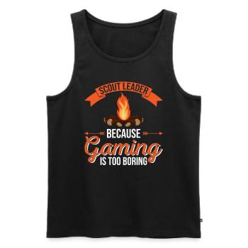 Cub Scouting Design Für Einen Pfadfinderführer - Men's Premium Organic Tank Top - black - Front - AI Model Male 178 light (178cm)