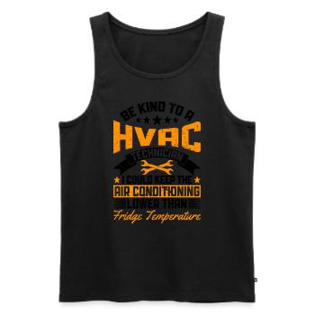 HVAC Techniker Design Für HVAC Lüftungstechniker - Men's Premium Organic Tank Top - black - Front - AI Model Male 178 light (178cm)
