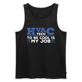 Hlk-techniker-design Für Eine Hlk-lüftungstechnik - Men's Premium Organic Tank Top - black - Front - AI Model Male 178 light (178cm)
