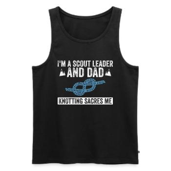 Cub Scout Dad Design Für Einen Scout Dad Und Cub - Men's Premium Organic Tank Top - black - Front - AI Model Male 178 light (178cm)