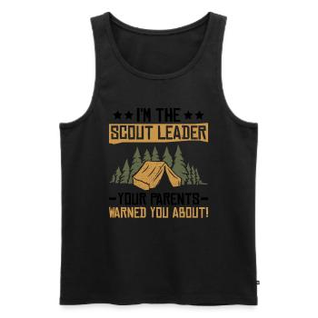 Pfadfinderführer-design Für Einen Jungenmeister - Men's Premium Organic Tank Top - black - Front - Michal (187cm)