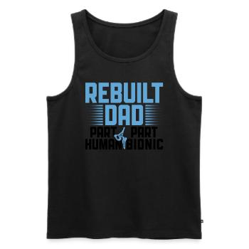 Bionisches Hip-dad-design Für Einen Vater Mit - Débardeur bio Premium Homme - noir - Devant - Michal (187cm)
