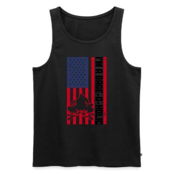 Scout Leader Usa Design Für Einen Patriotischen - Männer Premium Bio Tank Top - Schwarz - Vorne - Michal (187cm)