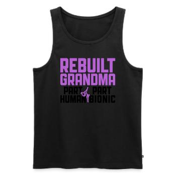 Umgebautes Hüft-opa-design Für Eine Person Nach - Men's Premium Organic Tank Top - black - Front - Michal (187cm)