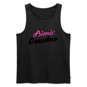 Bionisches Hüft-oma-design Für Die Genesung Nach - Débardeur bio Premium Homme - noir - Devant - AI Model Male 178 light (178cm)