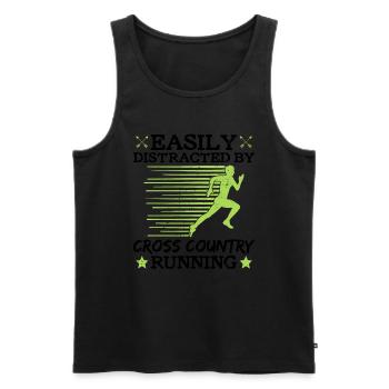 Cross-country-laufdesign Für Cc Runner Xc-laufen - Débardeur bio Premium Homme - noir - Devant - Michal (187cm)