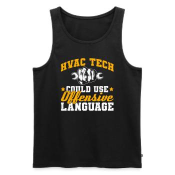 Hlk Techniker Design Für Einen Hlk Lüftungstechnik - Men's Premium Organic Tank Top - black - Front - AI Model Male 178 light (178cm)