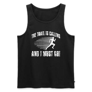 Cross-country-laufdesign Für Cc Runner Xc-laufen - Men's Premium Organic Tank Top - black - Front - AI Model Male 178 light (178cm)