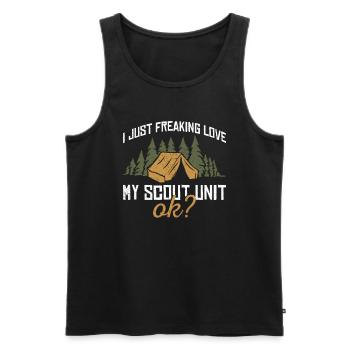 Cub Scout Design Für Einen Pfadfinderführer Und - Men's Premium Organic Tank Top - black - Front - AI Model Male 178 light (178cm)