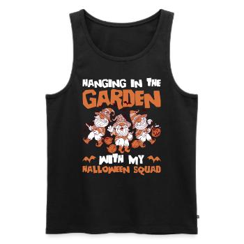 Gartenzwerg Und Halloween Gartenzwerg - Männer Premium Bio Tank Top - Schwarz - Vorne - AI Model Male 178 light (178cm)