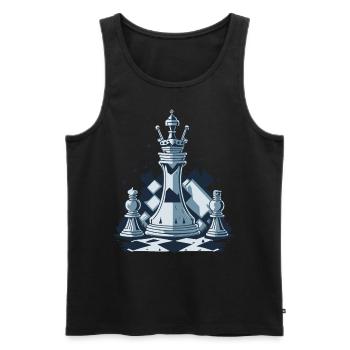 Schach - Männer Premium Bio Tank Top - Schwarz - Vorne - Michal (187cm)