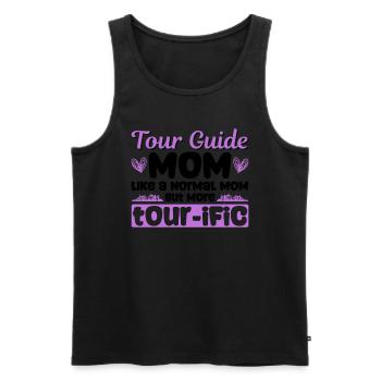 Reiseführer-mutter-design Für Eine - Men's Premium Organic Tank Top - black - Front - AI Model Male 178 light (178cm)