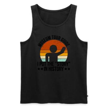 Reiseleiter-design Für Einen Museums-reiseleiter - Männer Premium Bio Tank Top - Schwarz - Vorne - AI Model Male 178 light (178cm)