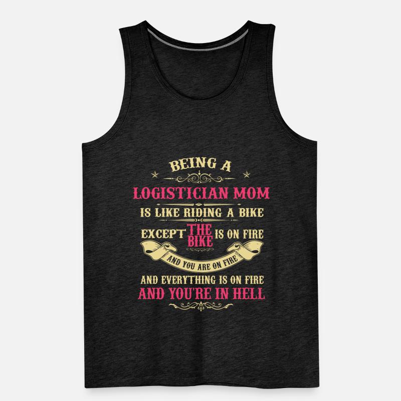 Logistiker Mutter, Logistiker Mutter Männer Premium Bio Tank Top