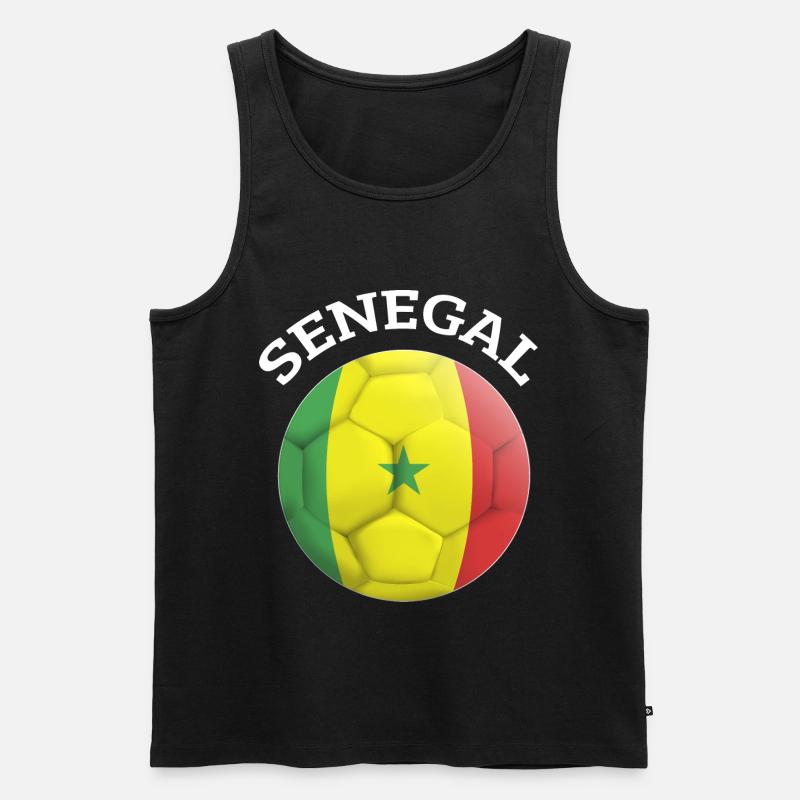 Senegal Afrika Geschenkidee - Männer Premium Bio Tank Top - Schwarz
