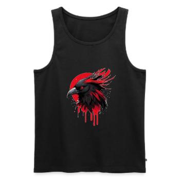 Fantasy bird red-black - Men's Premium Organic Tank Top - black - Front - AI Model Male 178 light (178cm)
