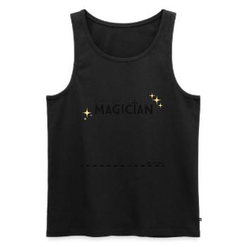 Real Magician - Cut Here - Männer Premium Bio Tank Top - Schwarz - Vorne - Michal (187cm)
