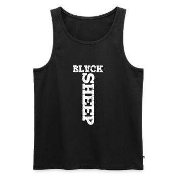 Black Sheep Rétro - Débardeur bio Premium Homme - noir - Devant - AI Model Male 178 light (178cm)