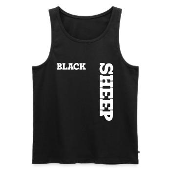 Black Sheep Rétro - Débardeur bio Premium Homme - noir - Devant - AI Model Male 178 light (178cm)