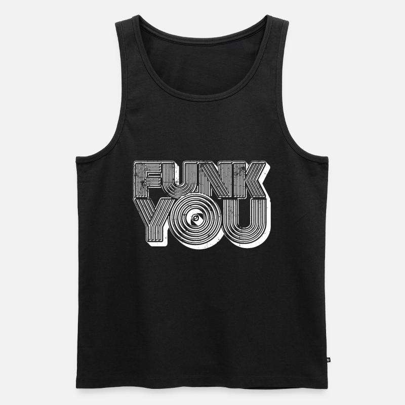 Funk you - Männer Premium Bio Tank Top - Schwarz
